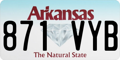 AR license plate 871VYB