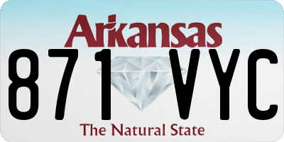 AR license plate 871VYC
