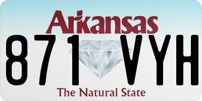 AR license plate 871VYH