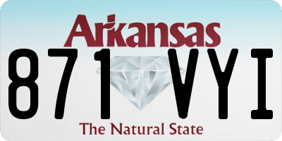 AR license plate 871VYI