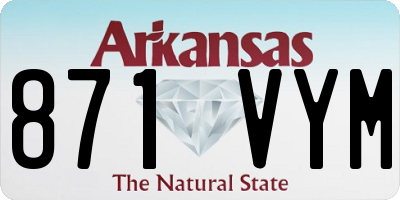 AR license plate 871VYM