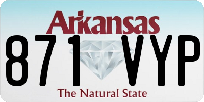 AR license plate 871VYP