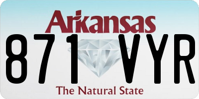 AR license plate 871VYR