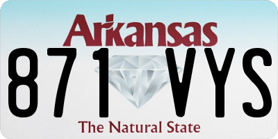 AR license plate 871VYS