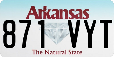 AR license plate 871VYT