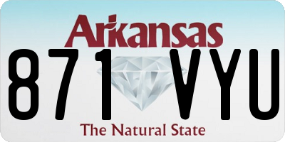 AR license plate 871VYU