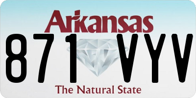 AR license plate 871VYV