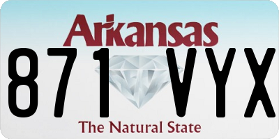 AR license plate 871VYX
