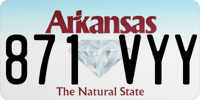 AR license plate 871VYY