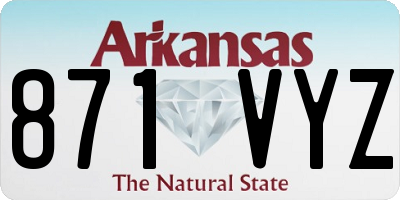 AR license plate 871VYZ