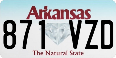AR license plate 871VZD