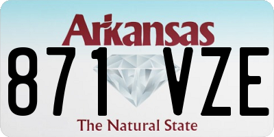 AR license plate 871VZE
