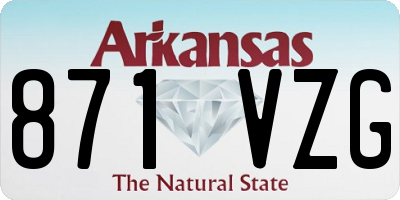 AR license plate 871VZG