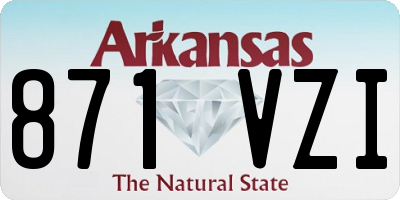 AR license plate 871VZI