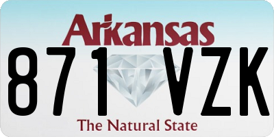 AR license plate 871VZK