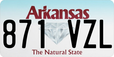 AR license plate 871VZL