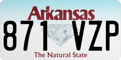 AR license plate 871VZP