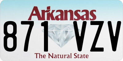AR license plate 871VZV