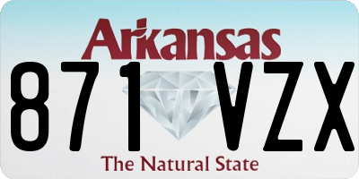 AR license plate 871VZX