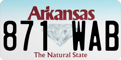 AR license plate 871WAB