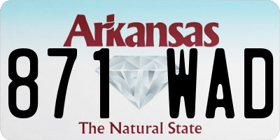 AR license plate 871WAD