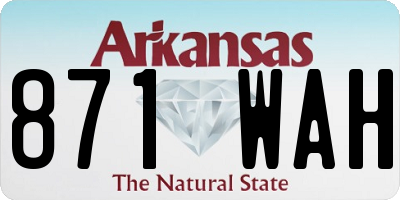 AR license plate 871WAH