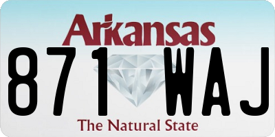AR license plate 871WAJ