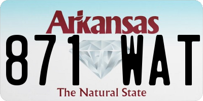 AR license plate 871WAT