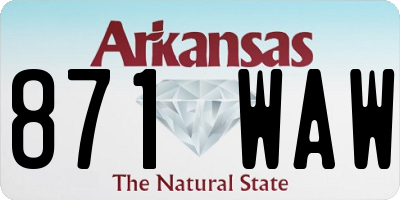 AR license plate 871WAW