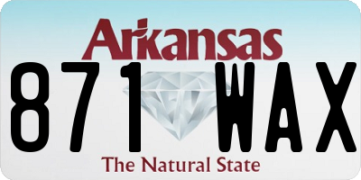 AR license plate 871WAX