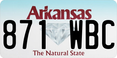 AR license plate 871WBC