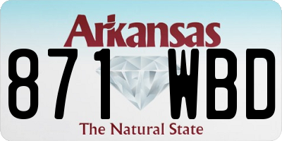 AR license plate 871WBD