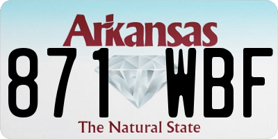 AR license plate 871WBF