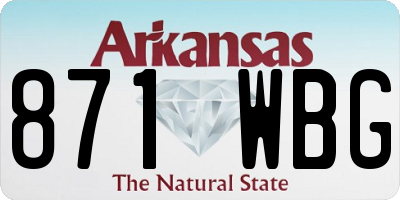 AR license plate 871WBG