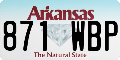 AR license plate 871WBP