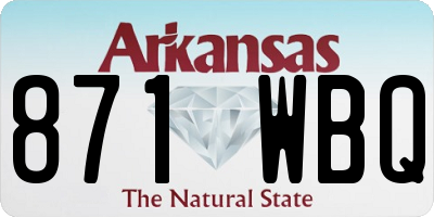 AR license plate 871WBQ