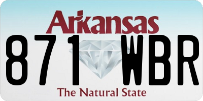 AR license plate 871WBR
