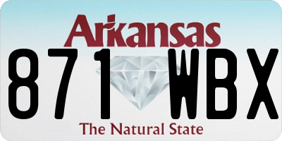 AR license plate 871WBX