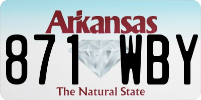 AR license plate 871WBY