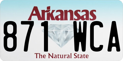 AR license plate 871WCA