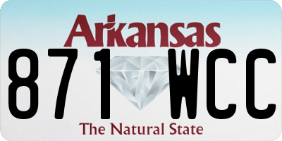 AR license plate 871WCC