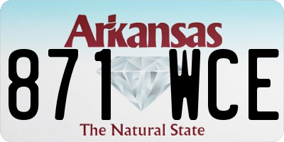 AR license plate 871WCE