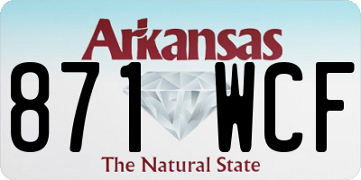 AR license plate 871WCF