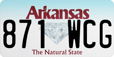 AR license plate 871WCG