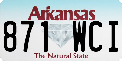 AR license plate 871WCI