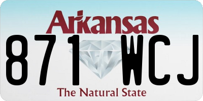 AR license plate 871WCJ