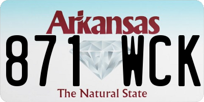 AR license plate 871WCK