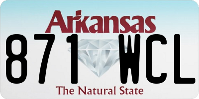AR license plate 871WCL