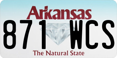 AR license plate 871WCS