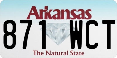 AR license plate 871WCT
